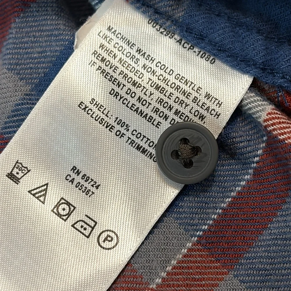 COLUMBIA L plaid 💯 cotton button down plaid flannel shirt